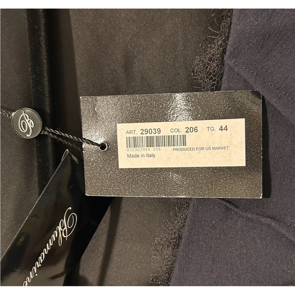 Blumarine Sheath Dress Midi Women's Size I 44 US 8 Navy Party Cocktail Italy NWT - Picture 7 of 8